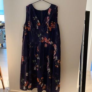 Deep purple floral dress